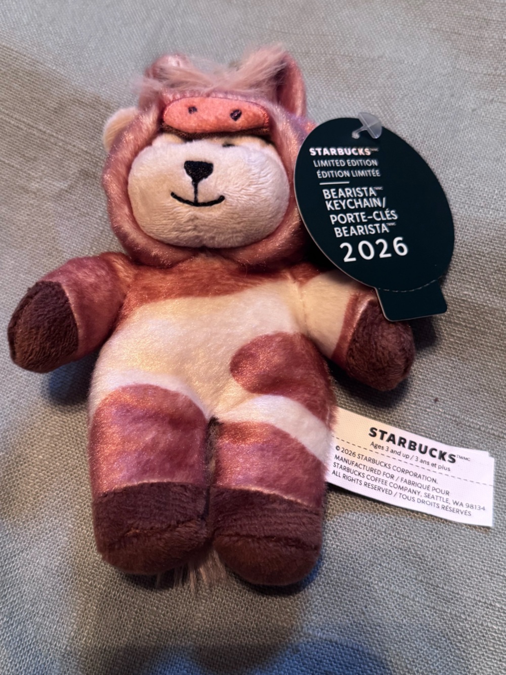 Starbucks horse bear keychain